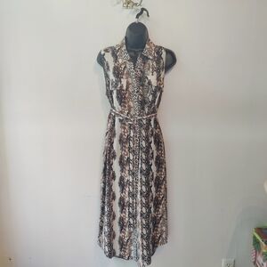 Equipment Femme Silk Tegan Sleeveless Dress M